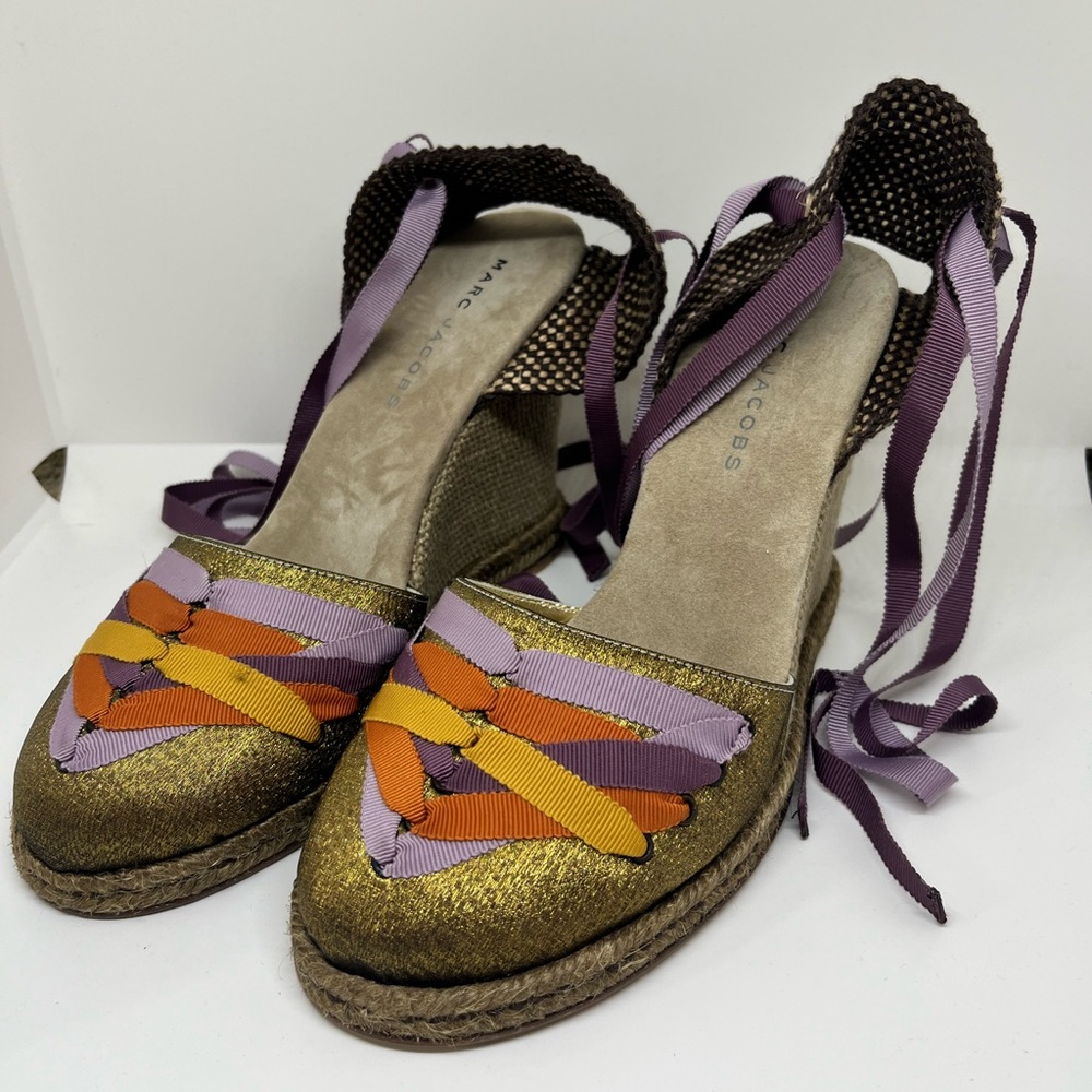 Marc Jacobs Lace Up Espadrille Wedge